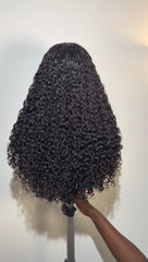 Crown curl half/flipover wig